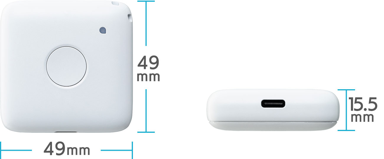 まもサーチ3 本体（49×49×15.5mm／39g・USB Type-C）
